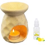 Depposite Seramik Benekli Ananas Model Buhurdanlık ve Limon Kokusu 8X9X12 cm - 1 Adet