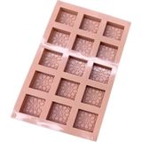Depposite Silikon Kare Desenli Pasta Kalıbı (15 Porsiyon)