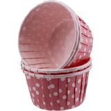 Depposite Vıp Cupcake Kalıbı Büyük Boy 62*40 mm - 50'li Puantiyeli Pembe