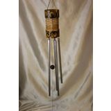 Deprem Çanı Zili Kapı Çanı Rüzgar Çanı Bambu 5 Metal Borulu