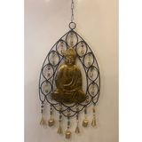 Deprem Zili Çanı Rüzgar Çanı Zili Feng Shui Budha Komple Metal Çanlı Bakır Büyük Boy Buda