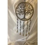 Deprem Zili Çanı Rüzgar Çanı Zili Feng Shui HaYat Ağacı Komple Metal 5 Çanlı Bakır Orta Boy Gold