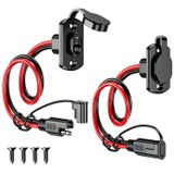 Depvko 2 Adet SAE Hızlı Konnektör Demeti, 1FT 12AWG SAE Adaptör Erkek Fiş Dişi Soket Kablosu, Güneş Paneli Jeneratörü Pil Şarj Cihazı için Su Geçirmez SAE Uzatma Kablosu