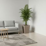 DEQQU Aura Conica 50X35CM Fiber Konik Saksı - Mat - Büyük Saksı - Fiberglass Saksı - Vizon
