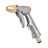 DERASL Bahçe el duşu, yüksek basınçlı bahçe duşu/bahçe püskürtme tabancası, %100 metal, ayarlanabilir su akışı, araç yıkama, temizlik işleri ve bahçe sulama için
