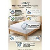 Derbey 70X110 Cm Fitted Yatak Koruyucu Alez Sıvı Geçirmez Bebe Micro Kumaş