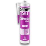 Derby D51 Genel Amaçlı Silikonize 500 gr Beyaz Akrilik Mastik