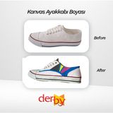 Derby Kanvas Bez Kumaş Ayakkabı Boyası 100 ml Kartela Renkleri - Turuncu