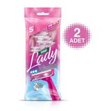 Derby Lady 2 Bıçaklı Kadın Tıraş Bıçağı 5li Poşet X 2 Adet