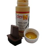 Derby Mont Direksiyon Koltuk Deri Boyası 100 ml ve Saplı Sünger 1 Adet - Koyu Sarı