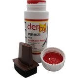 Derby Mont Direksiyon Koltuk Deri Boyası 100ML ve Saplı Sünger 1 Adet - Kırmızı