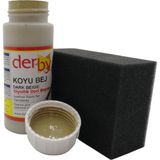 Derby Mont Direksiyon Koltuk Deri Boyası 100ML ve Saplı Sünger 1 Adet - Koyu Bej
