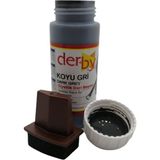 Derby Mont Direksiyon Koltuk Deri Boyası 100ML ve Saplı Sünger 1 Adet - Koyu Gri