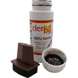 Derby Mont Direksiyon Koltuk Deri Boyası 100ML ve Saplı Sünger 1 Adet - Koyu Kahverengi