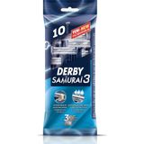 Derby Samurai 3 Bıçaklı Tıraş Seti Kullan-At Özelliği ile 10'lu Poşet x 2 Adet