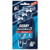 Derby Samurai 3 Jilet 6'lı Blister Ergonomik Tasarım ile Hassas Ciltler İçin