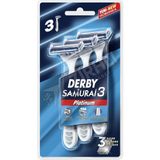 Derby Samurai Platinum 3 Bıçaklı 3 Lü Poşet Blisterli