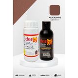 Derby Special Deri Boyası ve Cilası - 2'li Set / Mont - Eşya - Çanta - Cüzdan - Kemer 100 ml - Kartela Renkleri - Açık Kahverengi
