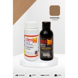 Derby Special Deri Boyası ve Cilası - 2'li Set / Mont - Eşya - Çanta - Cüzdan - Kemer 100 ml - Kartela Renkleri - Karamel