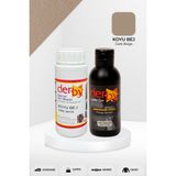 Derby Special Deri Boyası ve Cilası - 2'li Set / Mont - Eşya - Çanta - Cüzdan - Kemer 100 ml - Kartela Renkleri - Koyu Bej