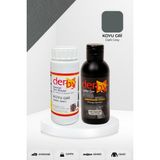 Derby Special Deri Boyası ve Cilası - 2'li Set / Mont - Eşya - Çanta - Cüzdan - Kemer 100 ml - Kartela Renkleri - Koyu Gri