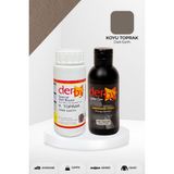 Derby Special Deri Boyası ve Cilası - 2'li Set / Mont - Eşya - Çanta - Cüzdan - Kemer 100 ml - Kartela Renkleri - Koyu Toprak