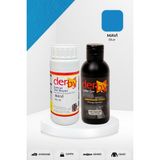 Derby Special Deri Boyası ve Cilası - 2'li Set / Mont - Eşya - Çanta - Cüzdan - Kemer 100 ml - Kartela Renkleri - Mavi