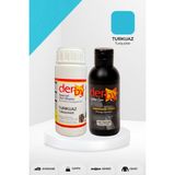 Derby Special Deri Boyası ve Cilası - 2'li Set / Mont - Eşya - Çanta - Cüzdan - Kemer 100 ml - Kartela Renkleri - Turkuaz