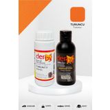 Derby Special Turuncu Deri Boyası Ve Cilası 100 ml - 2'li Set / Mont Eşya Çanta Deri Boyası