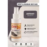 Derby Süet Nubuk Renk Yenileyici Sprey 100 ml – Ayakkabı & Çanta Boyası - Antrasit