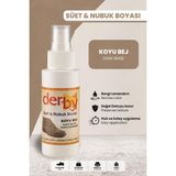 Derby Süet Nubuk Renk Yenileyici Sprey 100 ml – Ayakkabı & Çanta Boyası - Koyu Bej