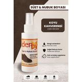 Derby Süet Nubuk Renk Yenileyici Sprey 100 ml – Ayakkabı & Çanta Boyası - Koyu Kahverengi