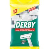 Derby Tek Bıçaklı Kullan-At Tıraş Bıçağı - Erkekler için 13'lü Paket, Hassas Cilt İçin Uygun