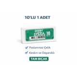 Derby Usta Çift Taraflı Jilet Tam Berber Jileti 10Lu 1 Paket