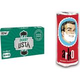 Derby Usta Tam Jilet 100'lü ve Arko Berber Tıraş Sabunu 75G Premium Kalite Tıraş Seti
