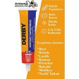Derby Yapıştırıcı 40 Gr Tüp 1 Adet Kontakt Sıvı Yapıştırıcı Deri Kösele Lastik Kumaş Porselen Mobilya Yapıştırıcı