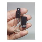 dercam 1 Adet Cam Yeniden Doldurulabilir metal siyah renk Sprey Kolonya Parfüm Şişesi 5 Ml-numune Boş Şişe