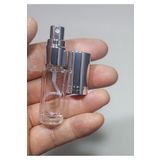 dercam 3 Adet Cam Yeniden Doldurulabilir gümüş renk Sprey Kolonya Parfüm Şişesi 5 Ml -numune Boş Şişe