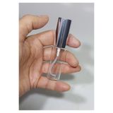 dercam 3 Adet Cam Yeniden Doldurulabilir metal gümüş renk Sprey Kolonya Parfüm Şişesi 20 Ml-numune Boş Şişe