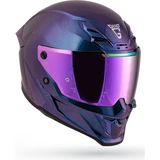 DerdG Inferno Chatoyant Mor Kask ( Güneş Vizörlü ) - XL