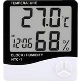 Derece Termometre Isı Nem Saat Alarm Mini Dijital Termometre Nem Ölçer Oda Sıcaklığı Iç Mekan