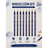 Dereceli Kalem Set Karakalem Hb,2B,3B,4B,5B,6B,7B,8B Dereceli Kalem Faber-Castell