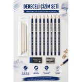 Dereceli Kalem Set Karakalem Hb,2B,3B,4B,5B,6B,7B,8B Dereceli Kalem,Kalemtıraş,3 Lü Pastel Dağıtma,Orta Boy Sınav Silgisi