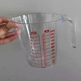 Dereceli Ölçü Kabı 1000 ml Hacminde 10 Aralıklı Sert Plastik Ölçü Kabı 1L (1, 1000 ml)