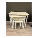 DEREN HOME Avangart Serisi Gold Detay 1 Sınıf MDF Lake Boya Gürgen Ayak 4 lü Zigon Sehpa