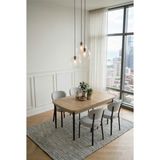 Deren Home Pufy Serisi 80X130 Açılabilir Masa +4 Adet Silinebilir Sandalye Masa Takımı - Açık Gri