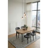 Deren Home Pufy Serisi 80X130 Açılabilir Masa +4 Adet Silinebilir Sandalye Masa Takımı - Koyu Gri