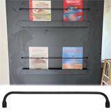 Dergi Rafı Raf Koruma Rayı - 14-38" Alüminyum Tel Çit Bariyeri, Kitaplık ve Ayakkabı Rafları için 8 mm Yuvarlak Boru, Dekoratif 2'li Paket (28"/71 cm) - Düşmeyi Önleme Çözümü