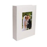 Deri 200'lük 10x15cm. Pencereli Krem Fotoğraf Albümü