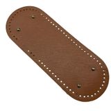 Deri Çanta Tabanı 12 * 31,5 Rivetli Oval Dikdörtgen Taba